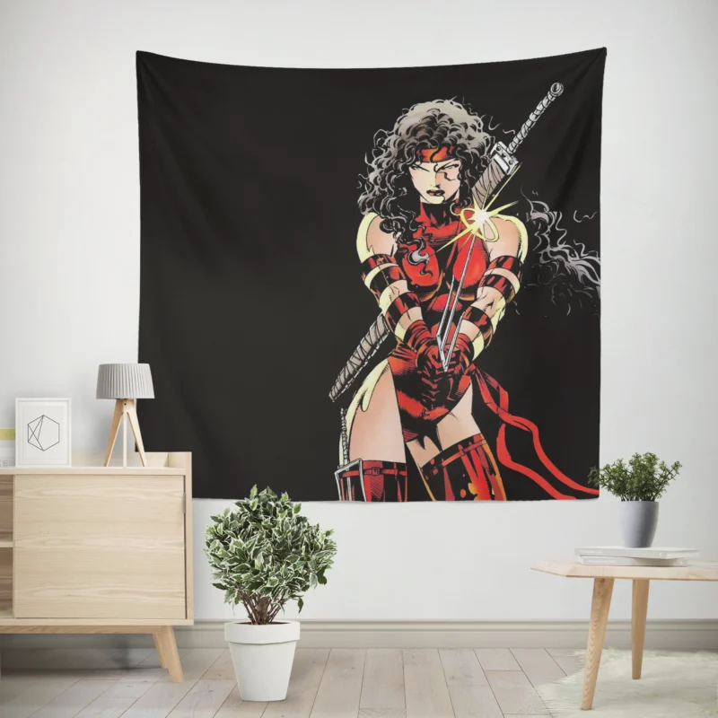Elektra Comics: Marvel Fearless Ninja  Wall Tapestry