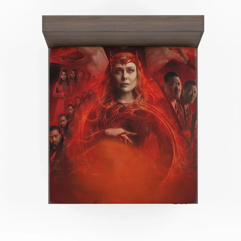 Elizabeth Olsen Scarlet Witch in Multiverse of Madness Fitted Sheet