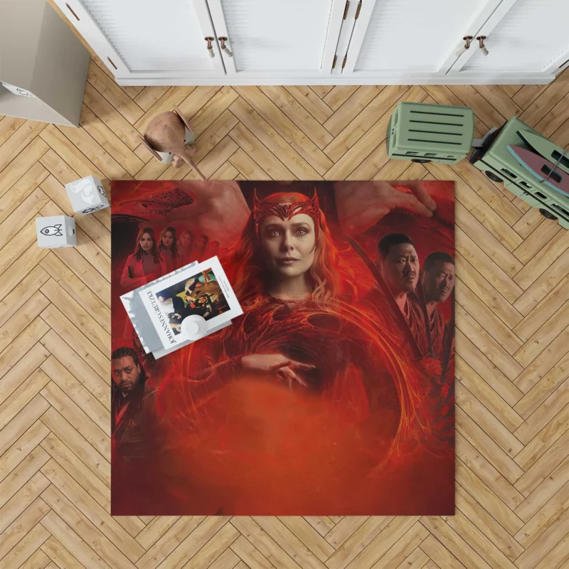 Elizabeth Olsen Scarlet Witch in Multiverse of Madness Floor Rug
