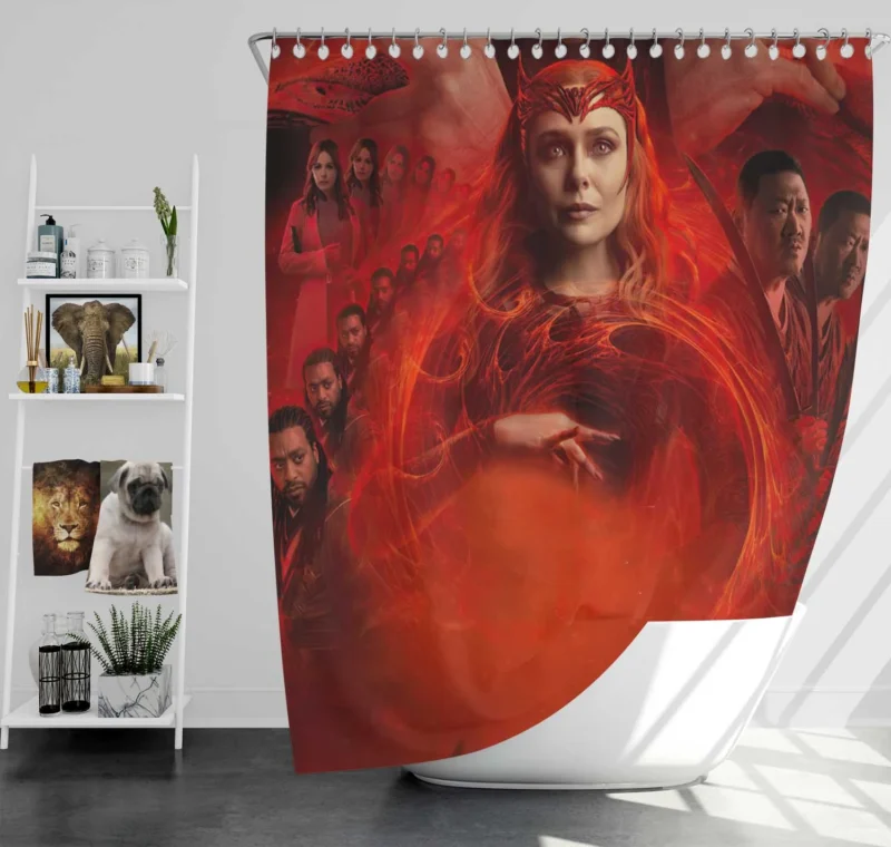 Elizabeth Olsen Scarlet Witch in Multiverse of Madness Shower Curtain