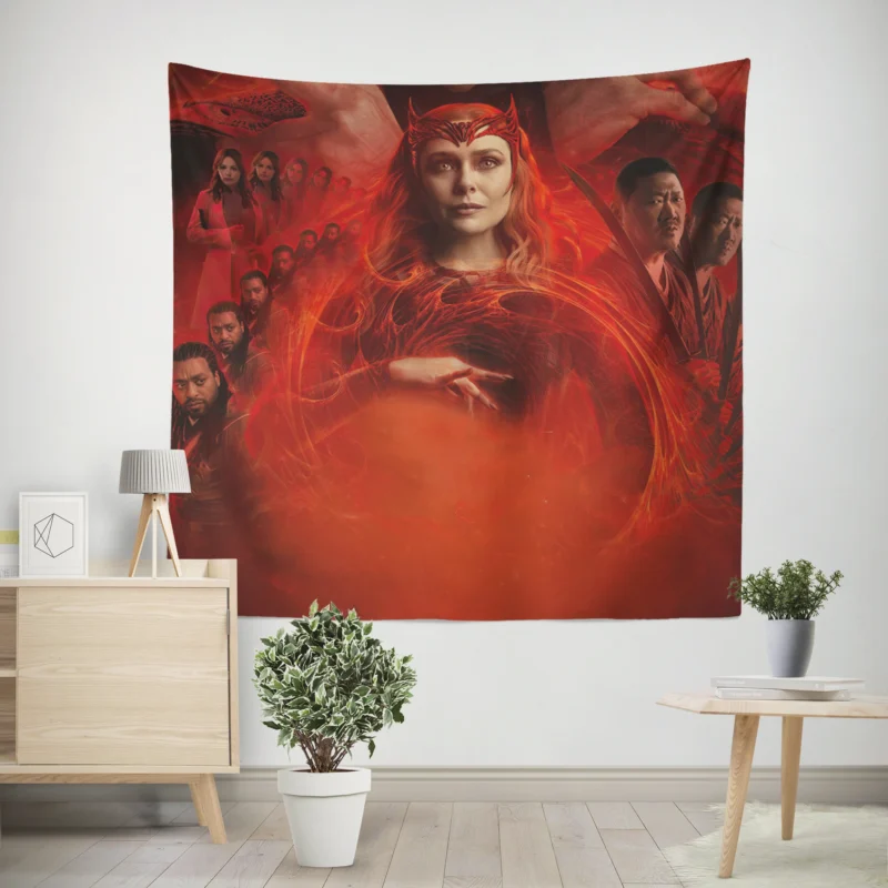 Elizabeth Olsen Scarlet Witch in Multiverse of Madness  Wall Tapestry