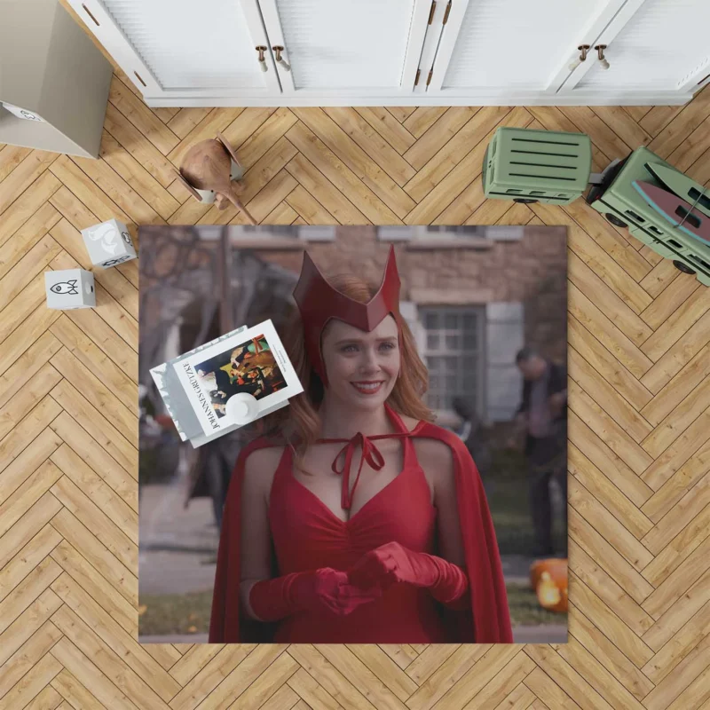 Elizabeth Olsen as Scarlet Witch in WandaVision Floor Rug