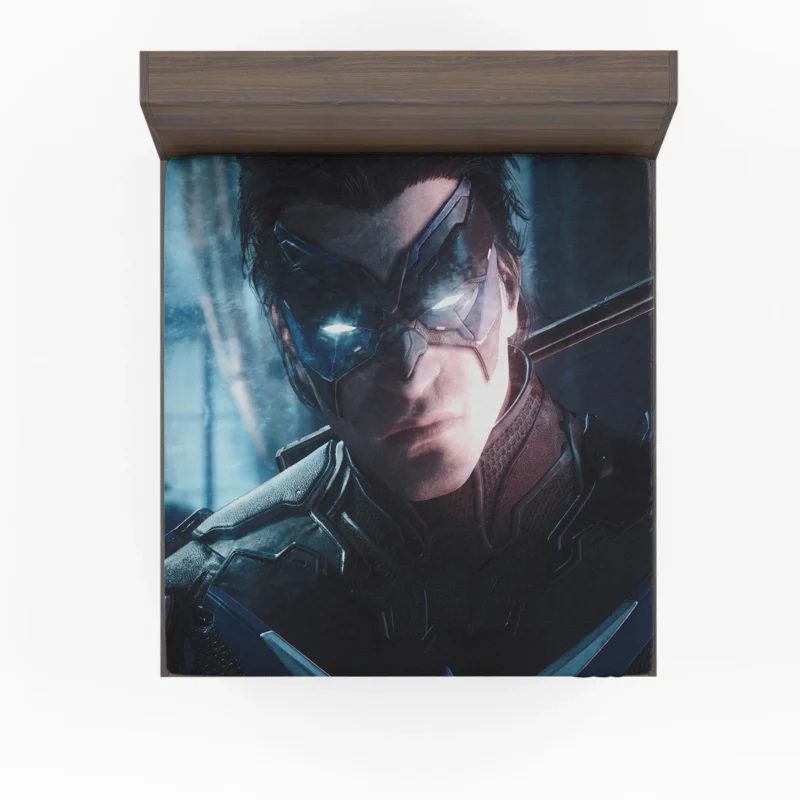 Embark on Nightwing Adventure in Gotham Knights Fitted Sheet