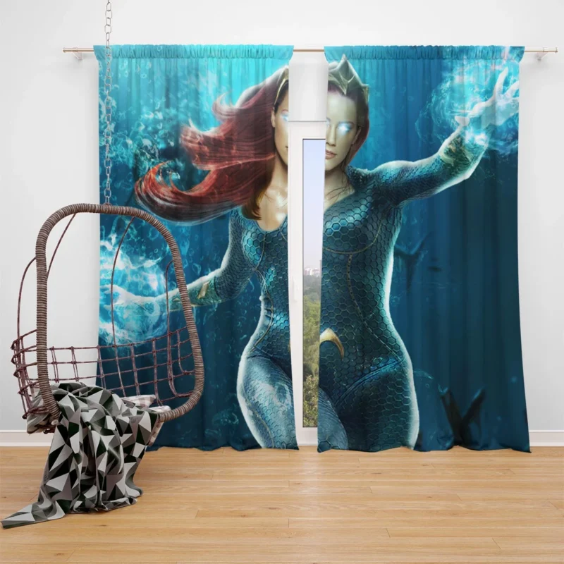 Experience Mera Impact in Aquaman Movie Window Curtain
