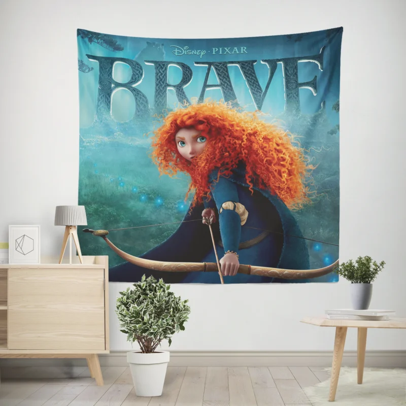 Experience the Epic Journey of Merida in Brave  Wall Tapestry