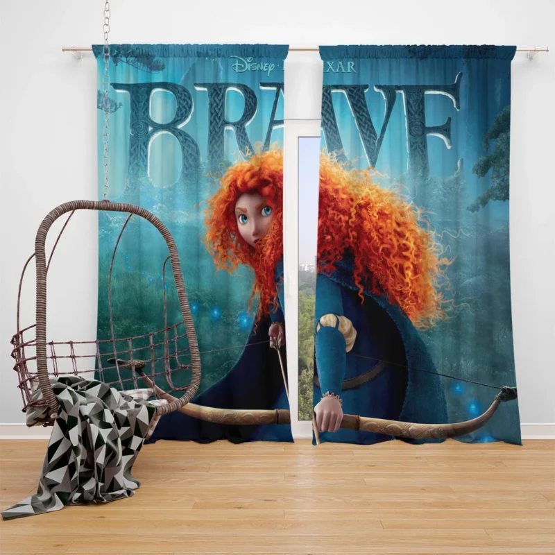 Experience the Epic Journey of Merida in Brave Window Curtain