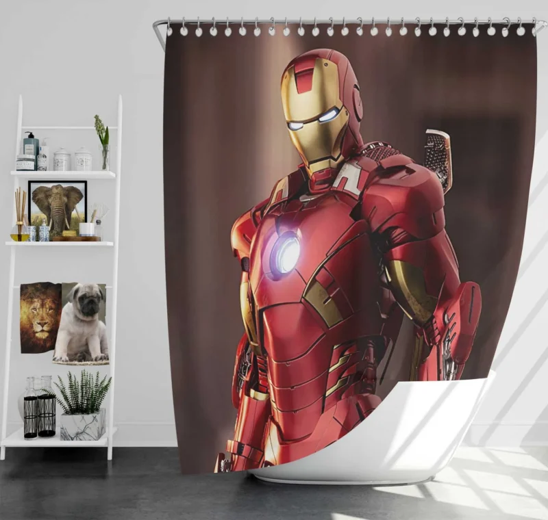 Explore the Adventures of Iron Man Shower Curtain