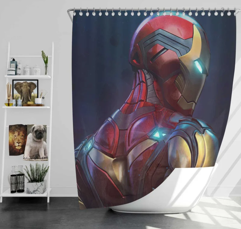 Explore the Iron Man Universe Shower Curtain