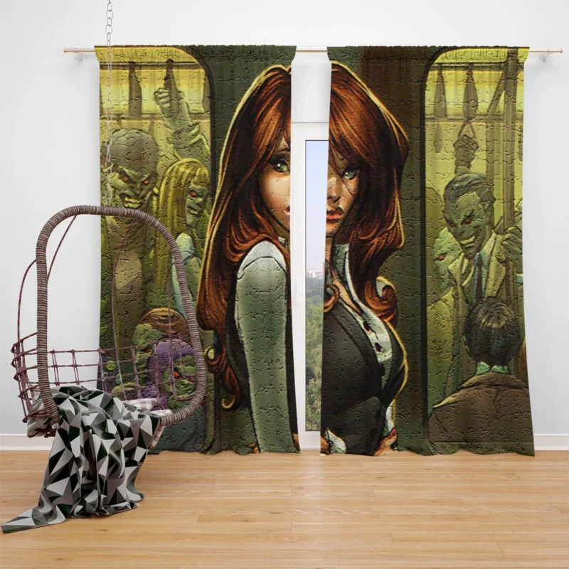 Exploring the Intricate Grimm Fairy Tales Universe Window Curtain