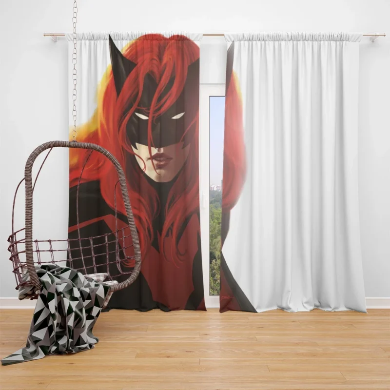 Exploring the World of Batwoman in DC Comics Window Curtain