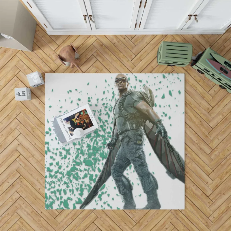 Falcon: A Heroic Avenger in Movies Floor Rug