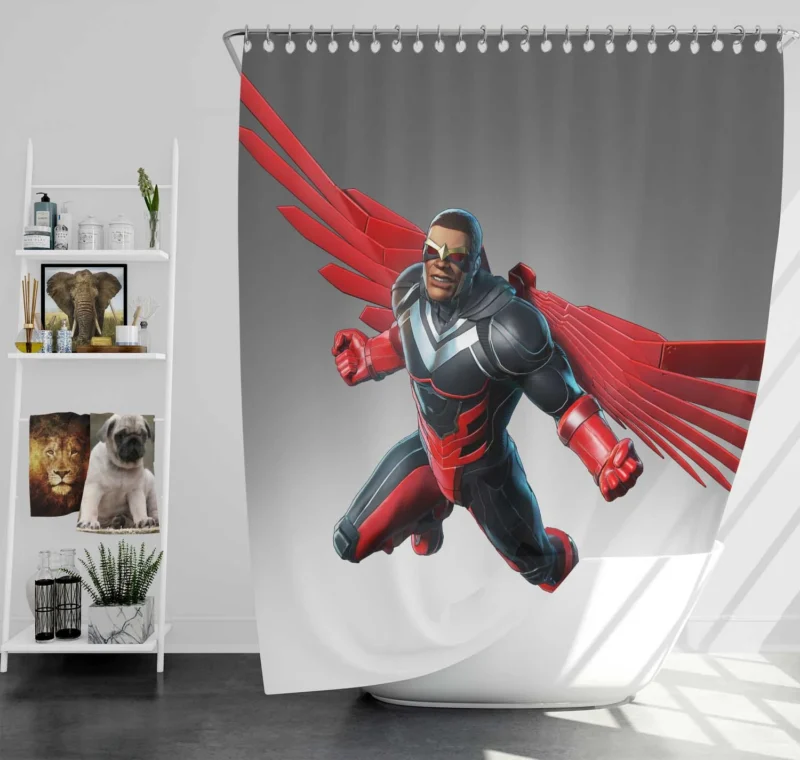 Falcon: An Avenger in Marvel Ultimate Alliance 3 Shower Curtain