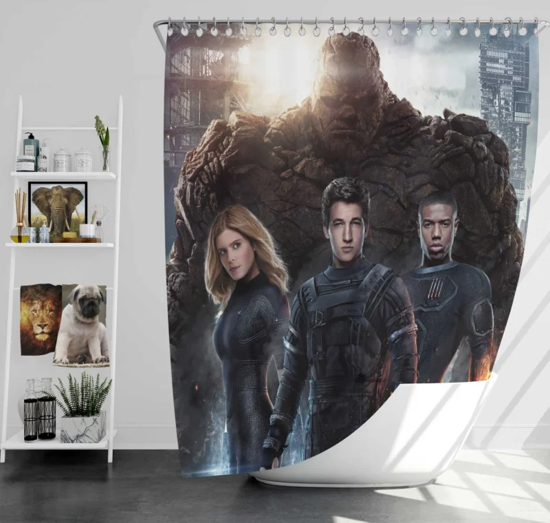Fantastic Four (2015): A Reimagined Superhero Movie Shower Curtain