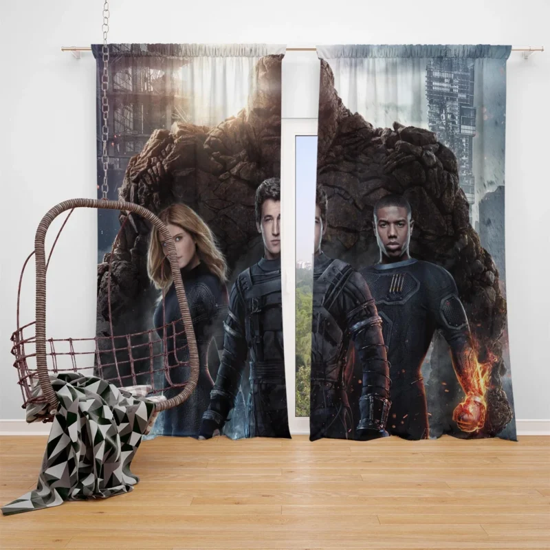 Fantastic Four (2015): A Reimagined Superhero Movie Window Curtain