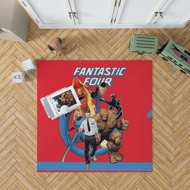 Fantastic Four Comics: Marvel Iconic Team Floor Rug