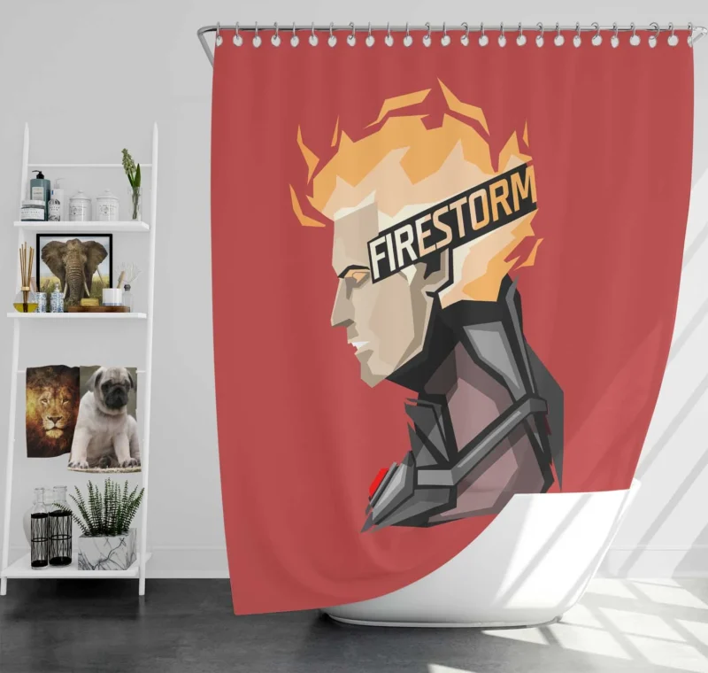 Firestorm (DC Comics): Flames of Justice Shower Curtain