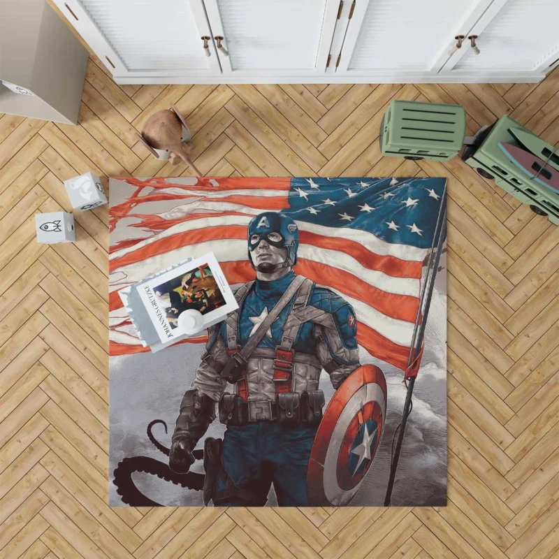 Fortnite: Captain America Joins the Battle Floor Rug