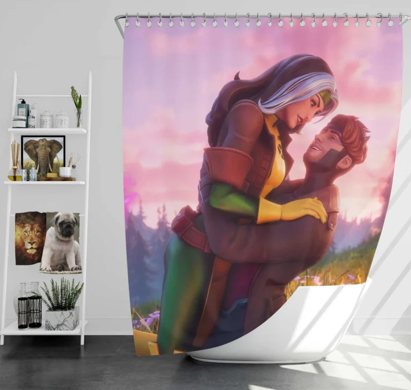Fortnite Rogue & Gambit Loading Screen: Marvel Crossover Shower Curtain