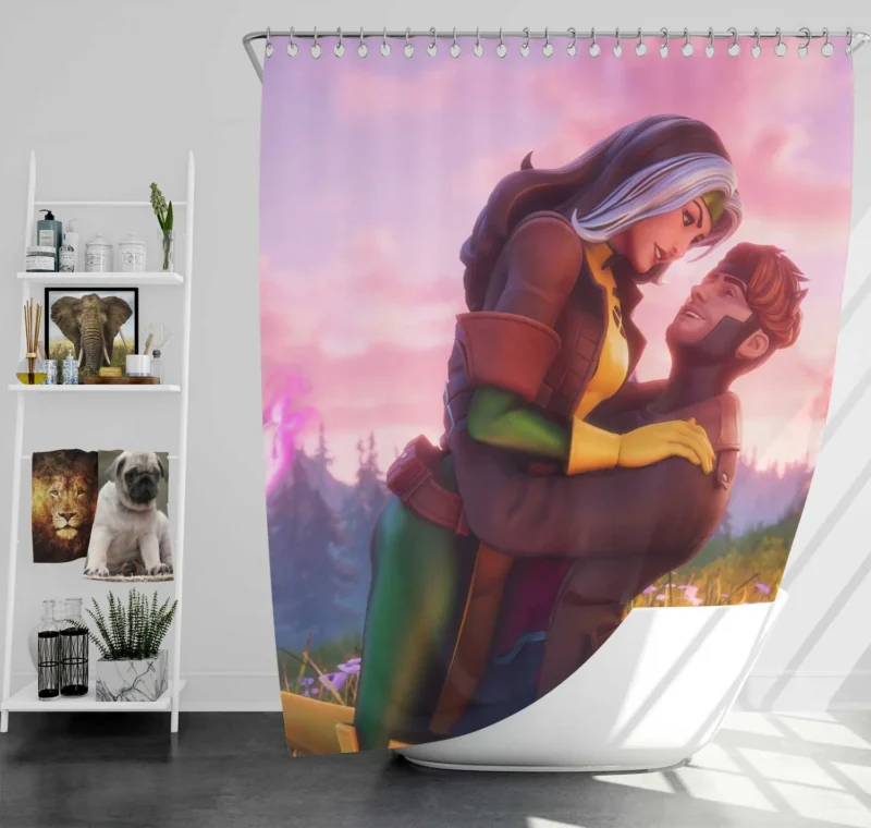 Fortnite: Rogue & Gambit Loading Screen Unleashed Shower Curtain