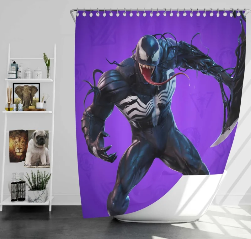 Fortnite Venom: Gaming Symbiote Shower Curtain