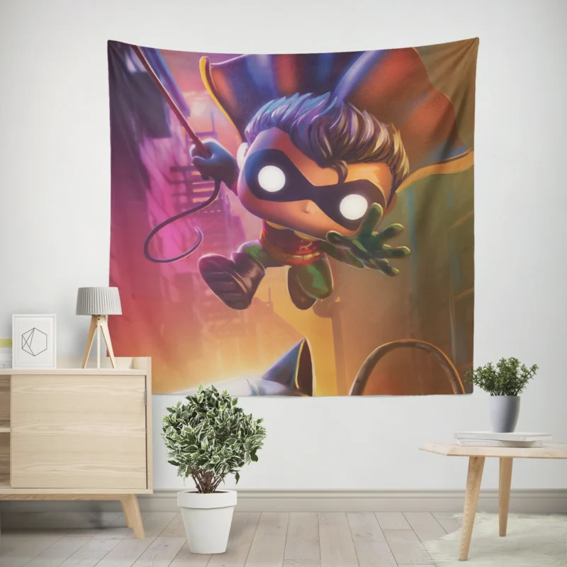 Funkoverse Strategy Game: Robin Joins the DC Fun  Wall Tapestry