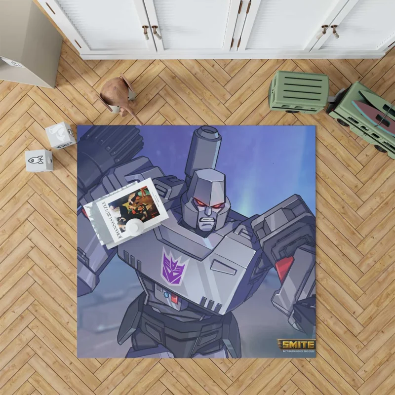 G1 Megatron Ra: Join the Battle in Video Game Floor Rug