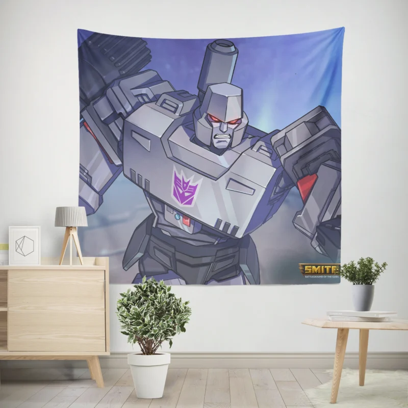 G1 Megatron Ra: Join the Battle in Video Game  Wall Tapestry