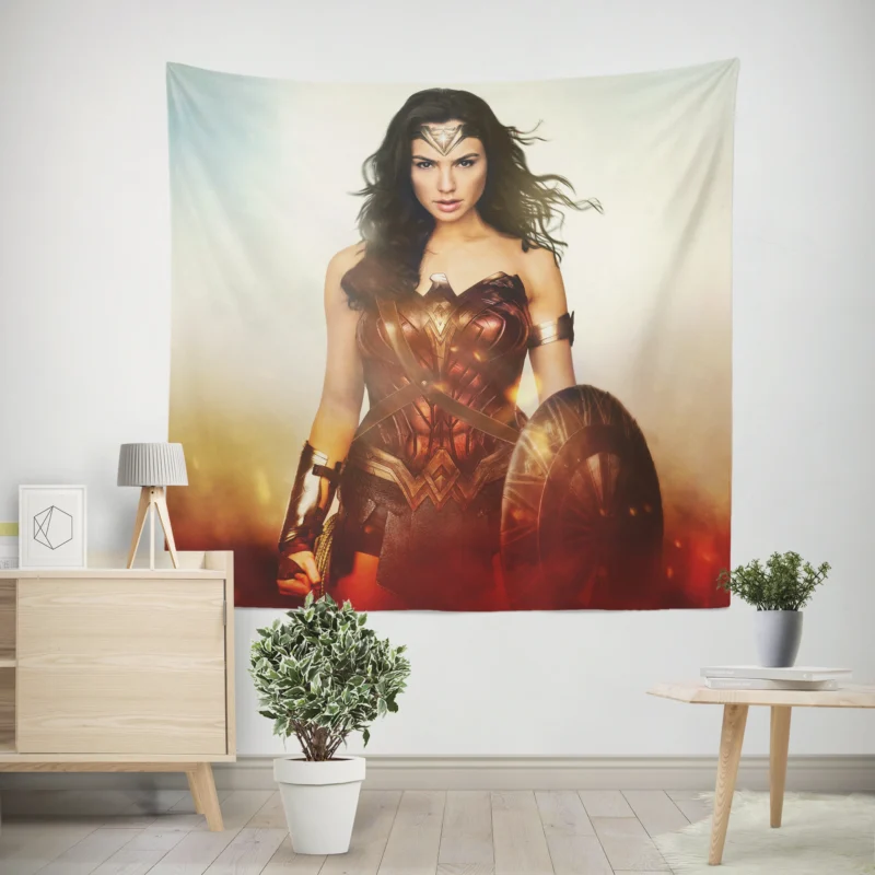 Gal Gadot as Wonder Woman: A DC Legend  Wall Tapestry