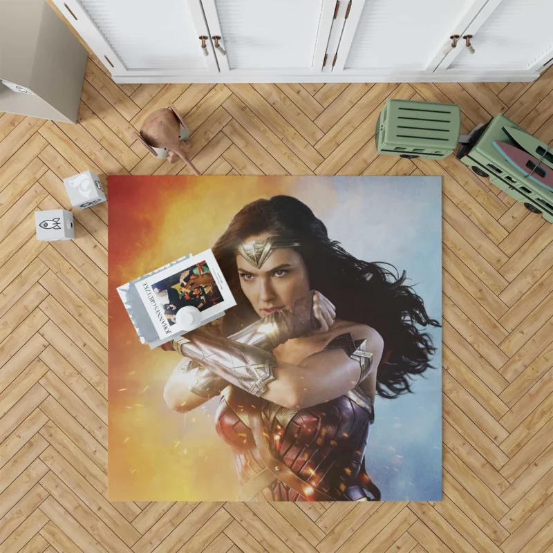Gal Gadot as Wonder Woman in DC Comics Floor Rug