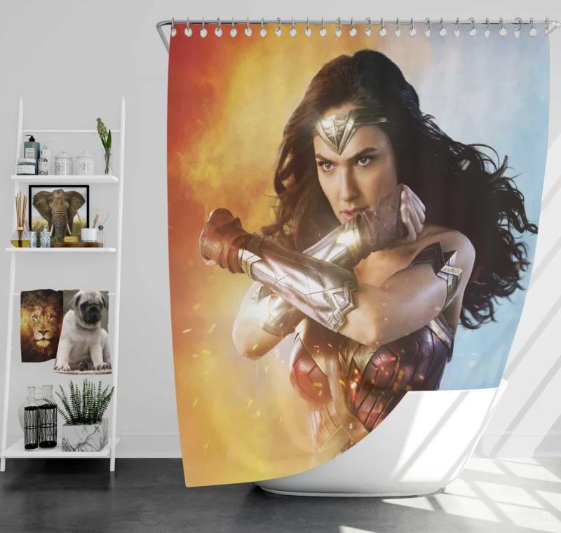 Gal Gadot as Wonder Woman in DC Comics Shower Curtain