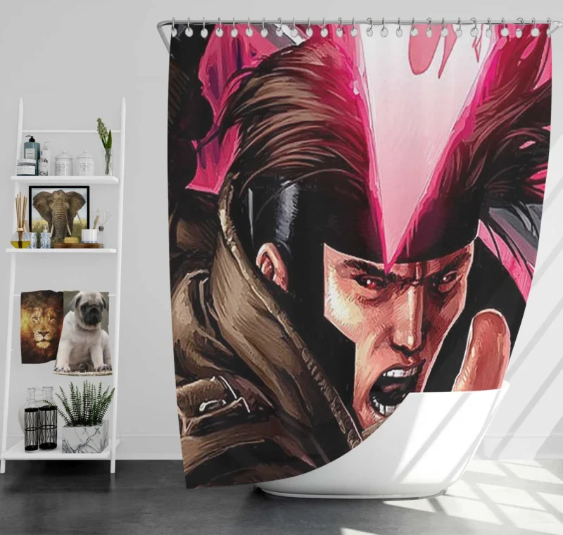 Gambit Comics: Marvel Card-Throwing Mutant Shower Curtain