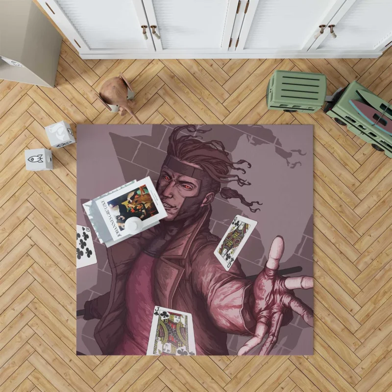 Gambit Comics: X-Men Card-Throwing Mutant Floor Rug