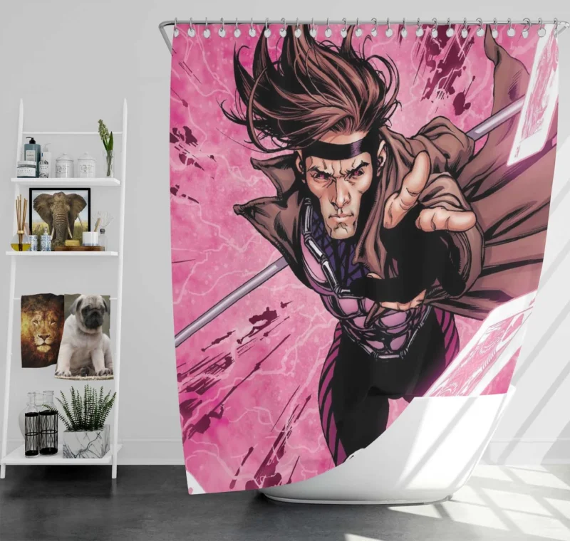 Gambit Wallpaper: Marvel Card-Throwing Mutant Shower Curtain