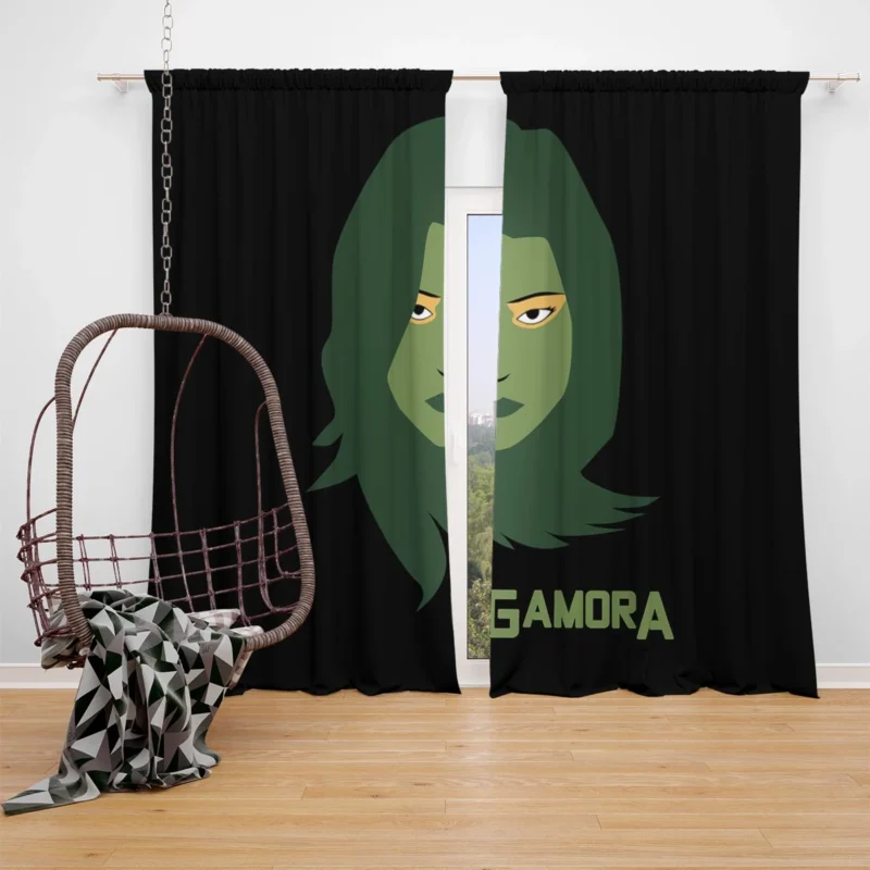 Gamora Comics: Exploring Her Cosmic Adventures Window Curtain