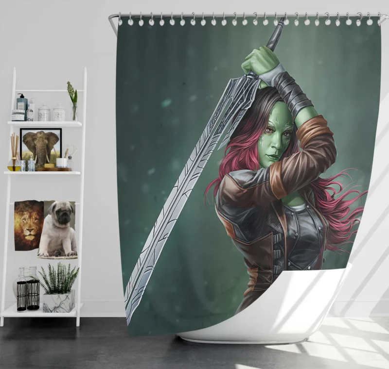 Gamora Comics: Guardians of the Galaxy Heroine Shower Curtain