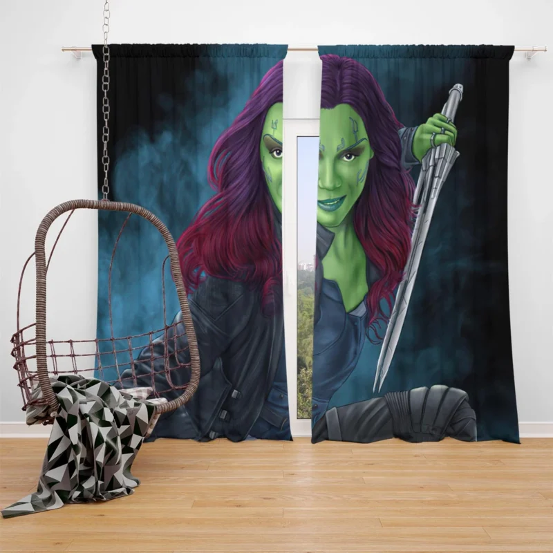 Gamora Comics: Guardians of the Galaxy Icon Window Curtain