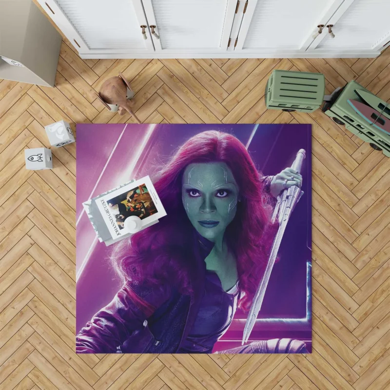 Gamora in Avengers: Infinity War: Zoe Saldana Role Floor Rug