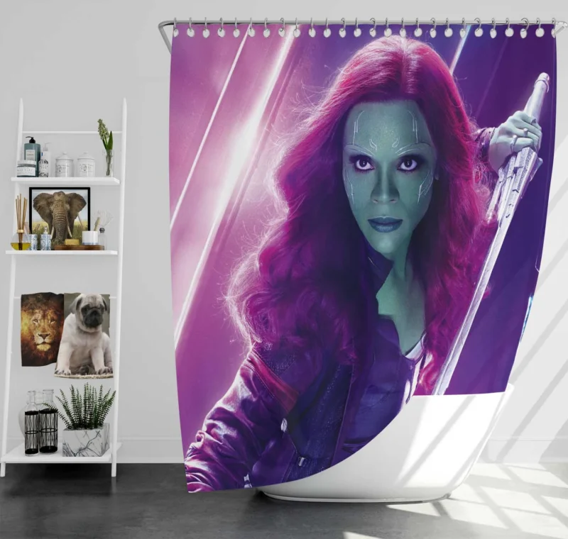 Gamora in Avengers: Infinity War: Zoe Saldana Role Shower Curtain