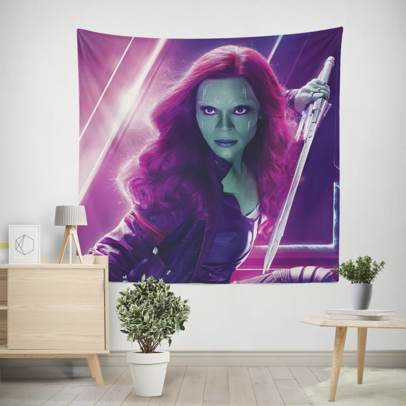 Gamora in Avengers: Infinity War: Zoe Saldana Role  Wall Tapestry