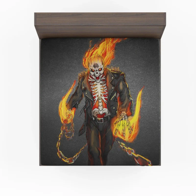 Ghost Rider Comics: A Hellish Hero Story Fitted Sheet