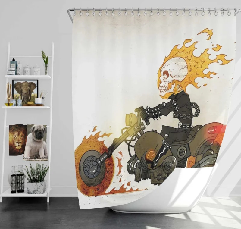 Ghost Rider Comics: Blaze of Ghostly Adventure Shower Curtain