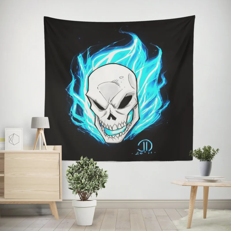 Ghost Rider Comics: Johnny Blaze Haunting Tale  Wall Tapestry