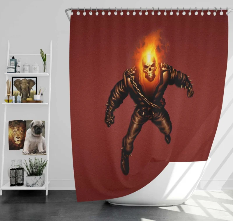 Ghost Rider Comics: Marvel Fiery Antihero Shower Curtain