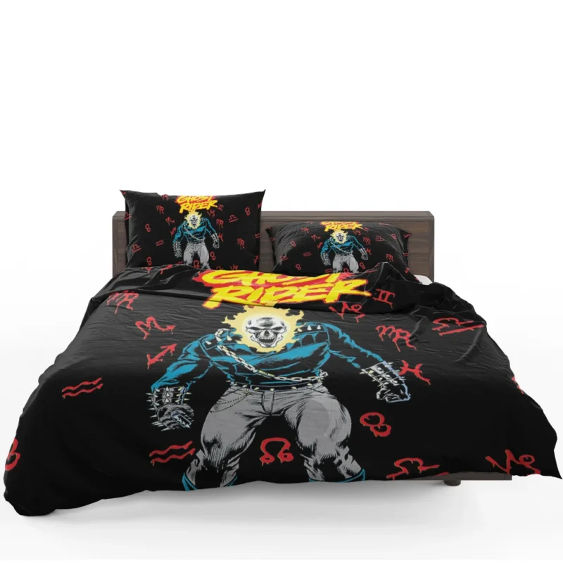 Ghost Rider Comics: Riding the Flames of Justice Bedding Set