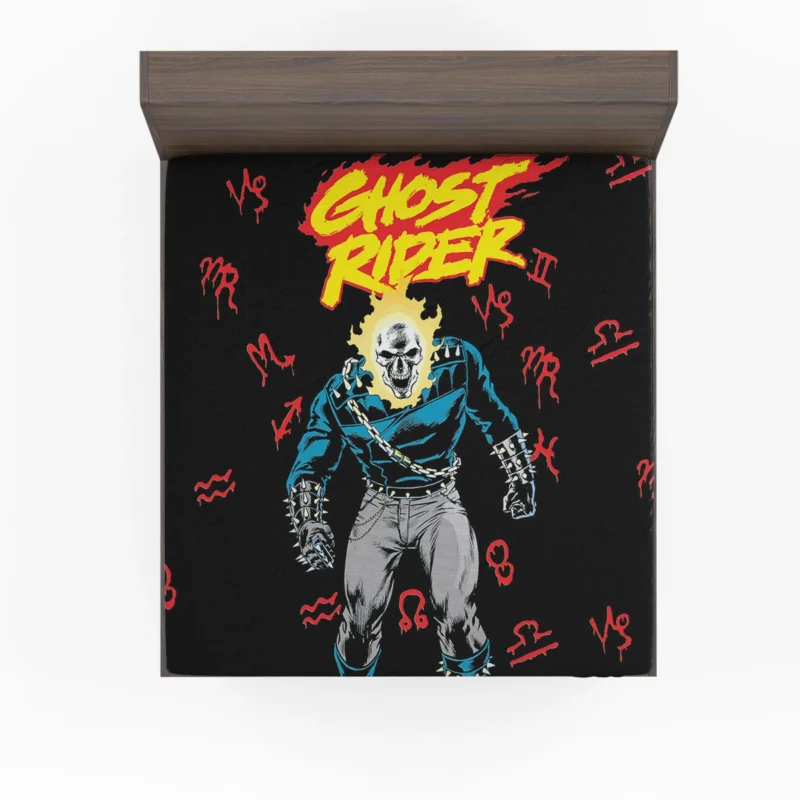 Ghost Rider Comics: Riding the Flames of Justice Fitted Sheet
