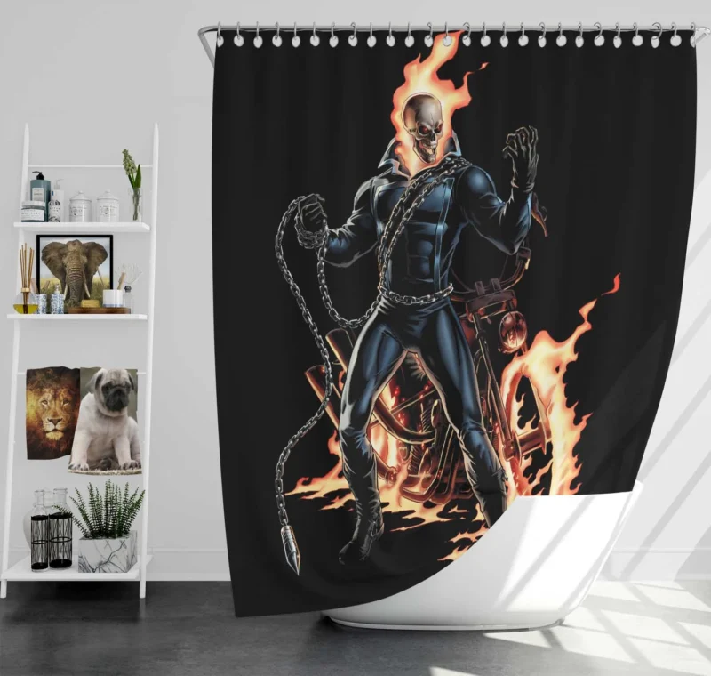 Ghost Rider Comics: The Spirit of Vengeance Shower Curtain