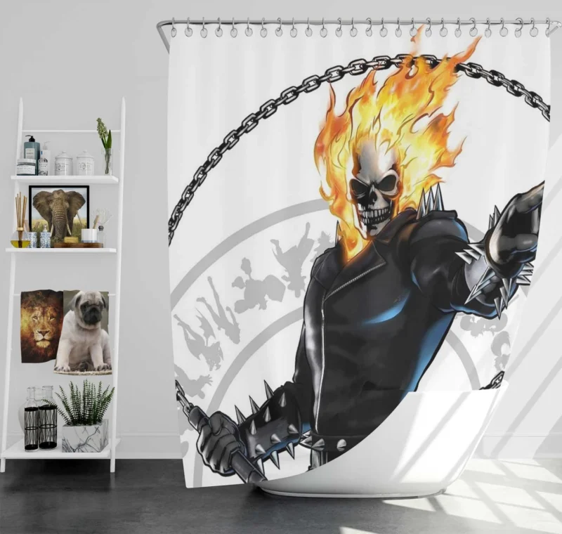Ghost Rider Comics: Unleashing the Spirit of Vengeance Shower Curtain