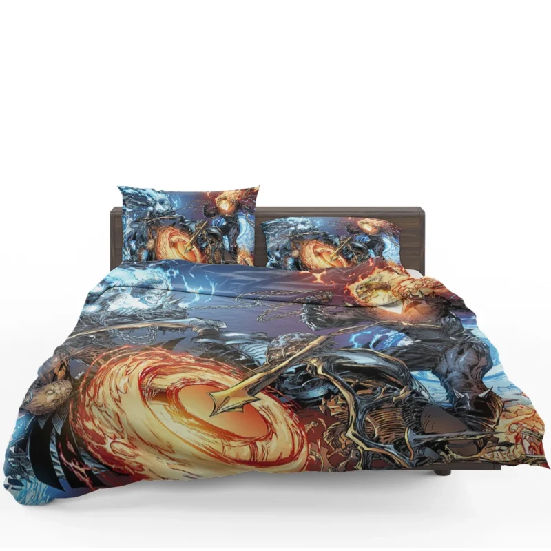 Ghost Rider Wallpaper: Flames and Chains of Vengeance Bedding Set