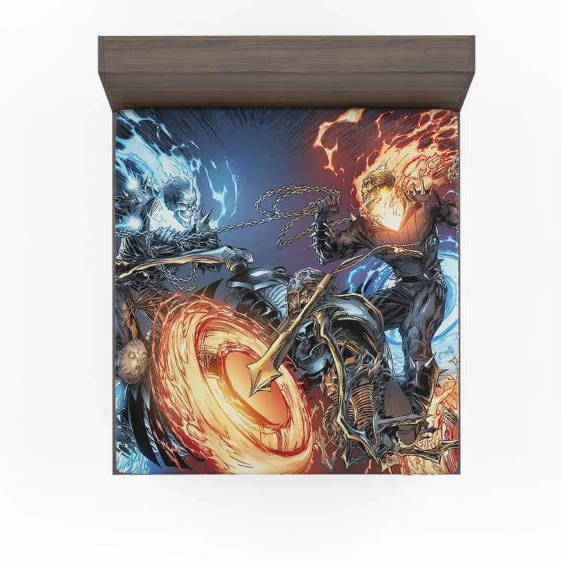 Ghost Rider Wallpaper: Flames and Chains of Vengeance Fitted Sheet