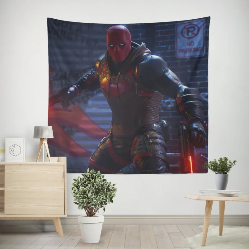Gotham Knights: Jason Todd Transformation to Red Hood  Wall Tapestry